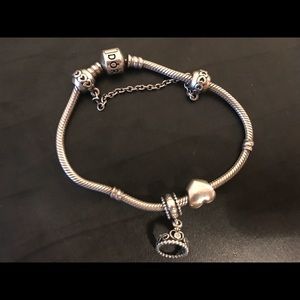 Pandora Bracelet with 2 charms